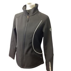 Bebe Sport Medium Polyester Blend Full Zip Sports Athletic Jacket w Pockets